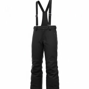 Youth Weatherproof 32* Black Ski Pants with removable Bibs